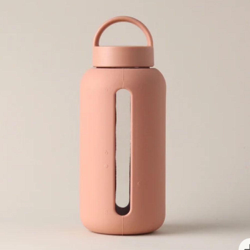 Bink Hydration Tracking Glass Water Bottle Day Bottle Rose 800ml